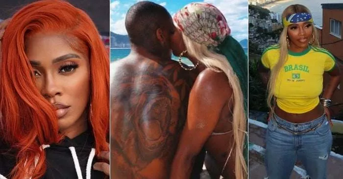"Don't put me in trouble" - Tiwa Savage opens up about romantic kiss with rumoured lover in Brazil