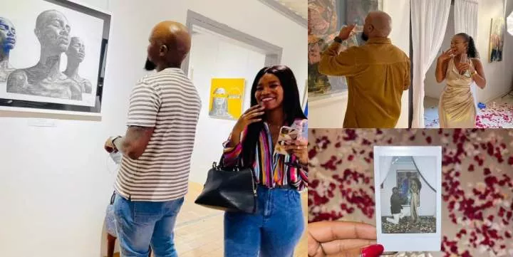 "From unexpected photo-bombing to dream proposal" - Lady shares love story