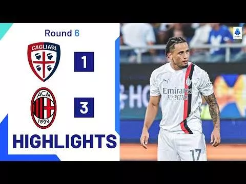 Cagliari 1 - 3 AC Milan (Sep-27-2023) Serie A Highlights