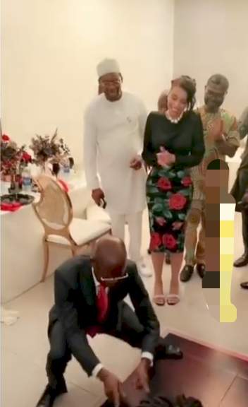 "Can the other 70 year old man dance like this?" - Reactions as Adams oshiomhole shows off stellar dance moves at his 70th birthday party (Video)