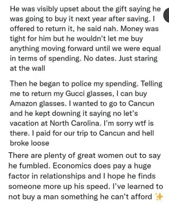 'Men are so prideful' - Lady laments over competitive boyfriend who left her because she got him a MacBook