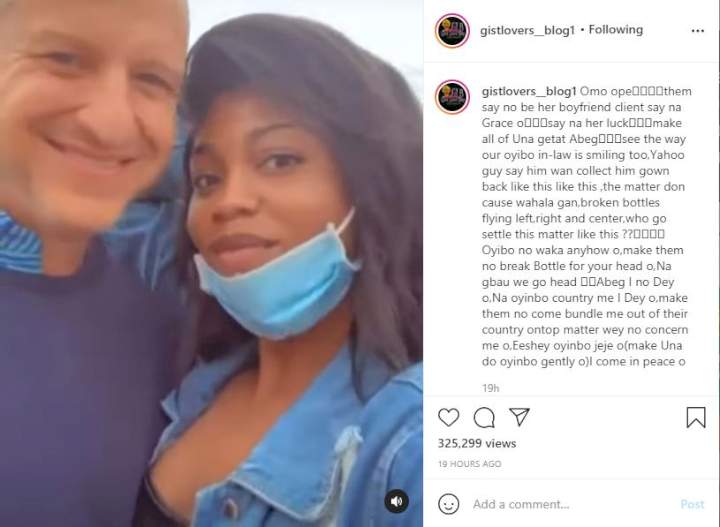 Yahoo boy allegedly loses girlfriend to white client after she fell in love with foreigner