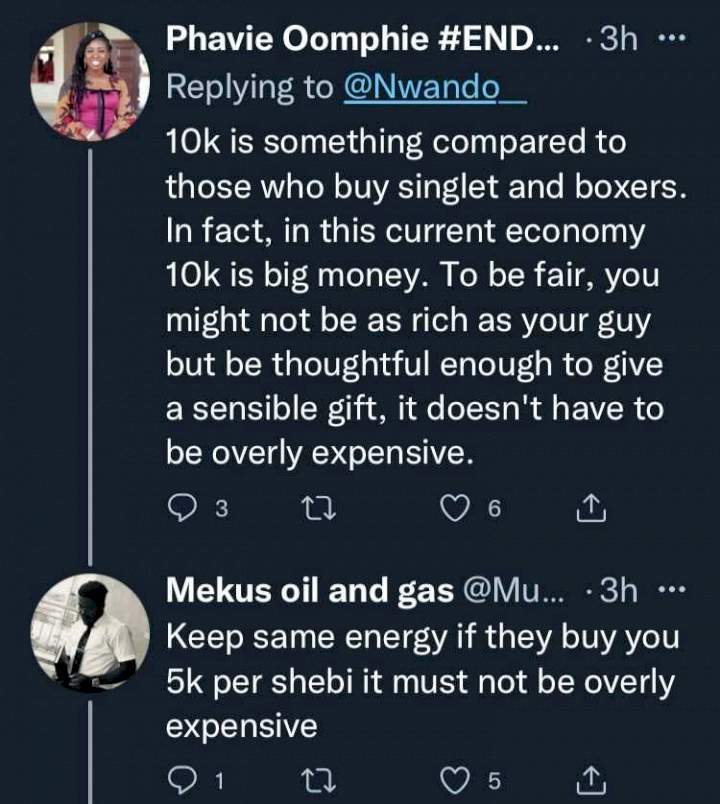 'I dated a girl who bought sliced bread for me on my birthday' - Reactions as lady preaches generosity towards boyfriends