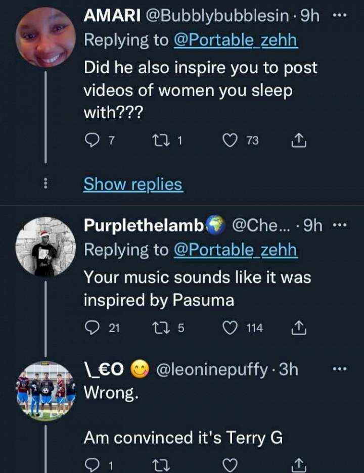 Portable dragged to filth over claims of being inspired by Wizkid's Ojuelegba to start doing music