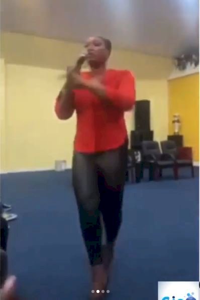 Moment pastor's wife rained curses on members for not contributing money for her birthday (Video)