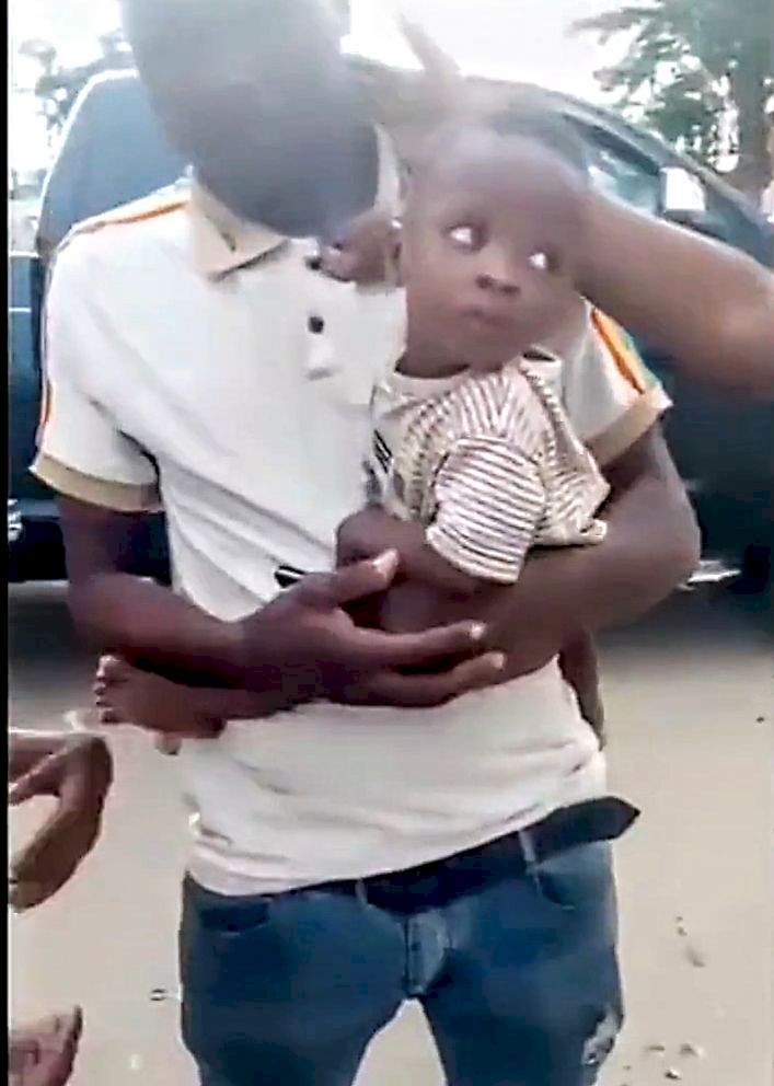 'He's innocent, he didn't kidnap my baby' - Mother exonerates dispatch rider reportedly caught with a baby in his delivery box (video)