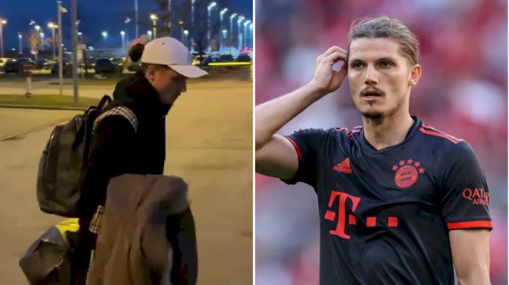 Marcel Sabitzer arrives at airport as Manchester United close in on loan deal