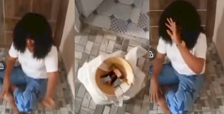 Lady breaks down in tears as she exposes bestfriend of 11 years who put her picture inside a fetish calabash (Video)