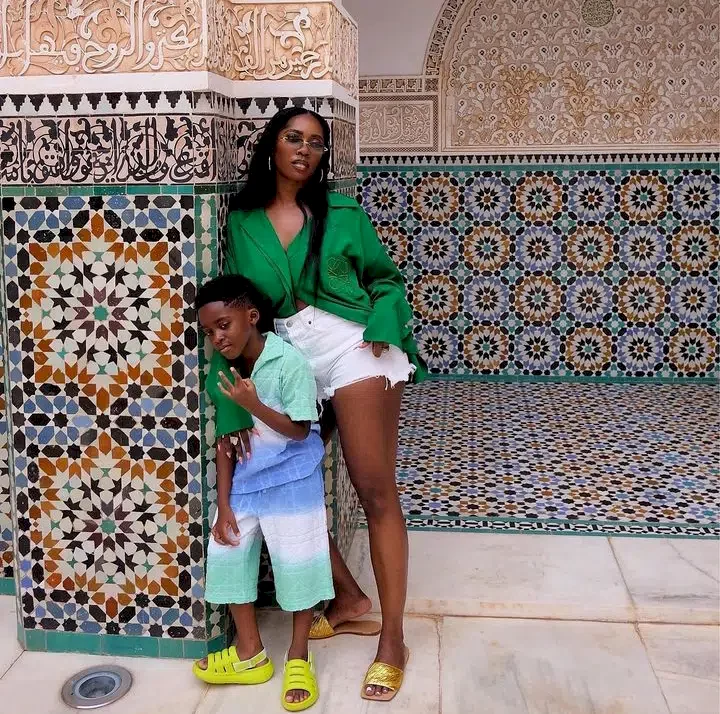 'I'm gonna break hearts' - Tiwa Savage's son, Jamil says, Tiwa reacts (Video)