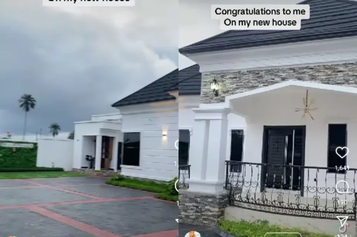 'From scratch to completion' - Lady proudly shares her magnificent home journey (Video)