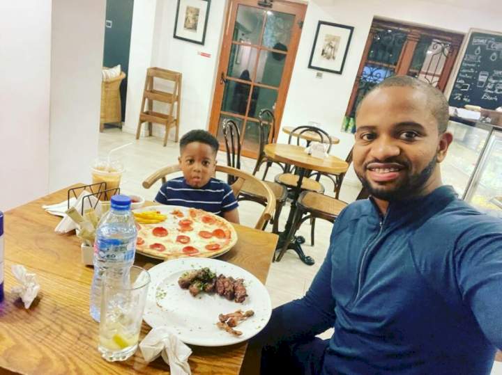 'I'm proudly taking care of the home front while my wife is out there breaking boundaries' - Nigerian man, Mark Okoye praises his wife