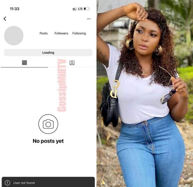 Blessing Okoro loses IG account after announcing herself as official therapist of IVD