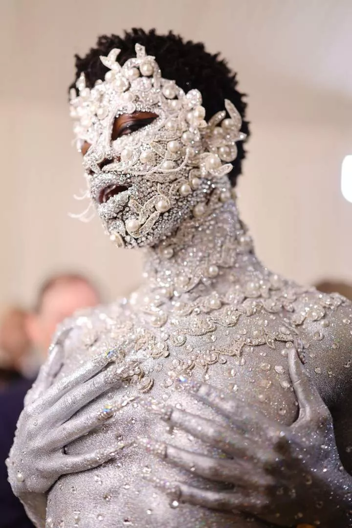 Rapper Lil Nas X wears only a G-string to 2023 Met Gala (photos)