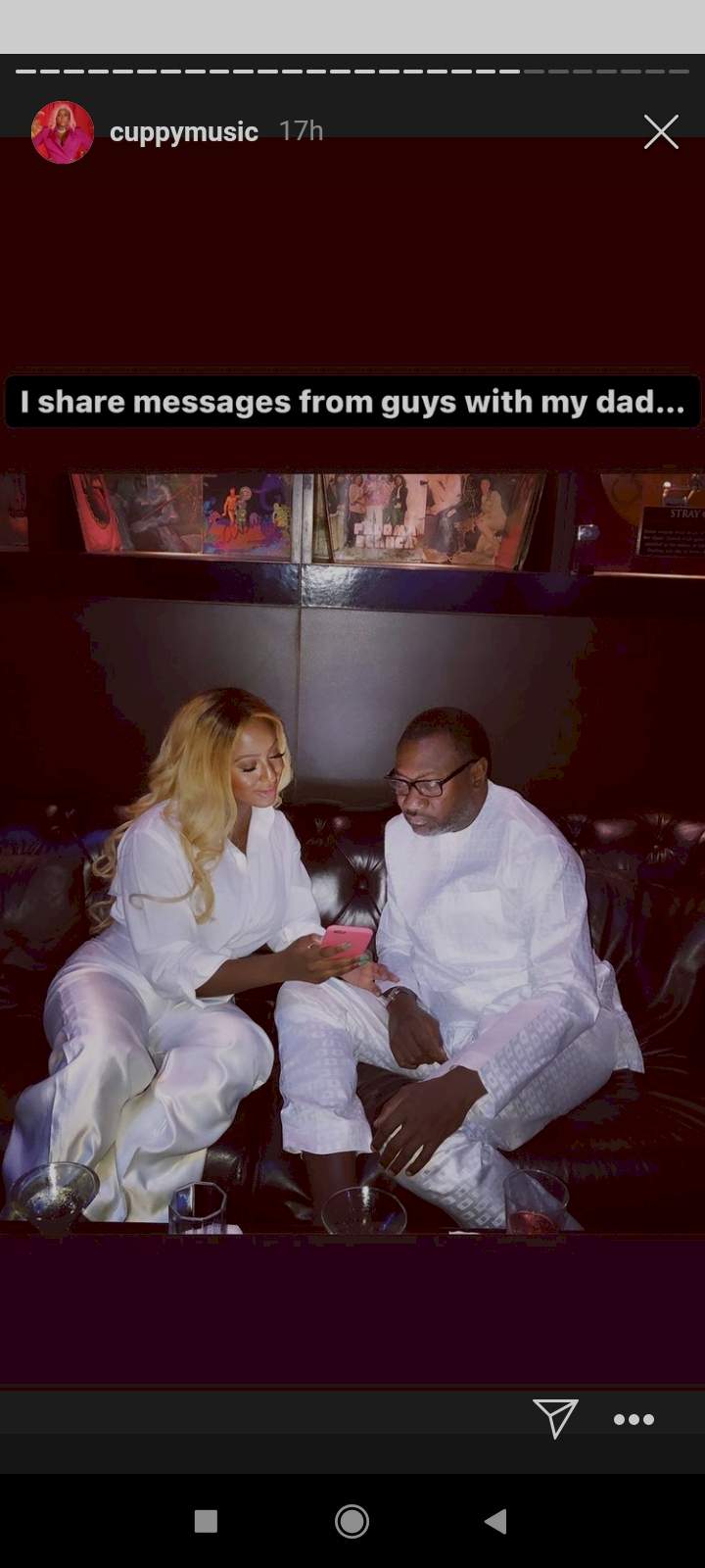 'I beg for money from my dad' - DJ Cuppy list things she does with Femi Otedola (Photo)