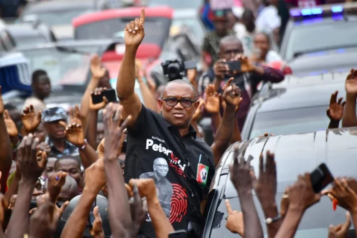 Massive crowd follows Peter Obi as he marches through 3 states on Saturday