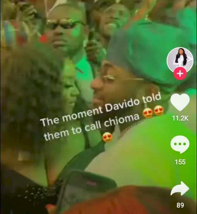 Awww moment Davido paused performance to ask of Chioma (Video)