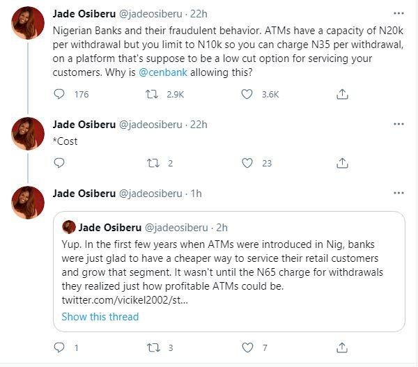 “Nigerian banks are fraudulent” – Filmmaker, Jadesola Osiberu cries out over excessive bank charges