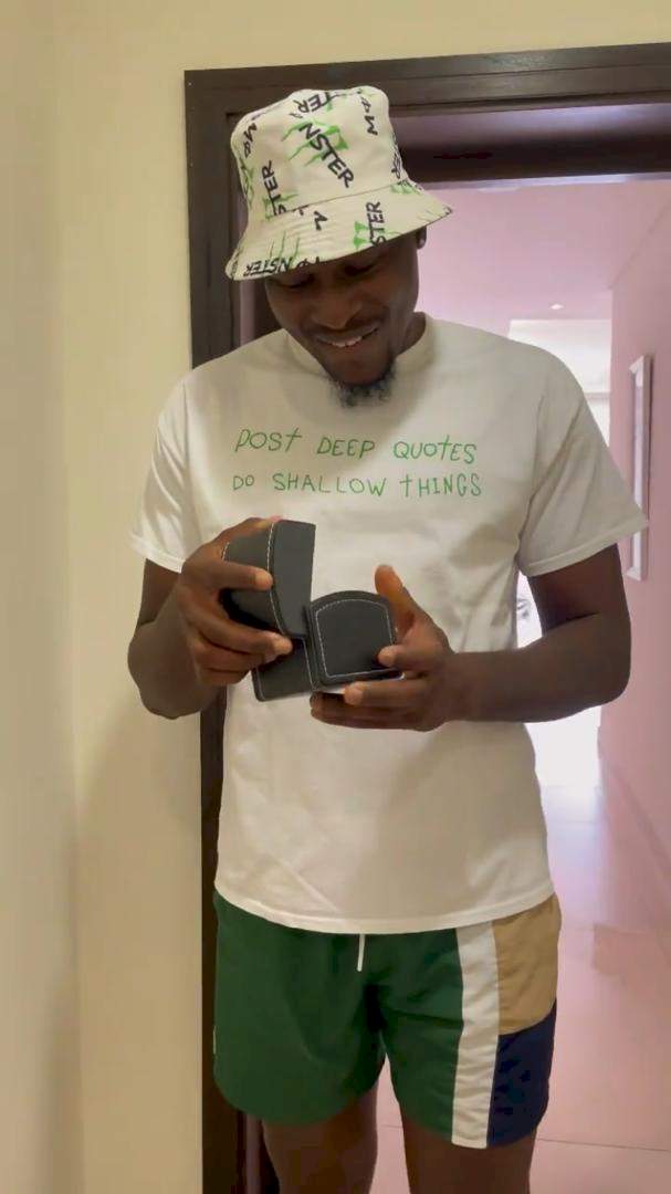 Niyi Lawal's priceless reaction after receiving early Christmas gift from wife (Video)