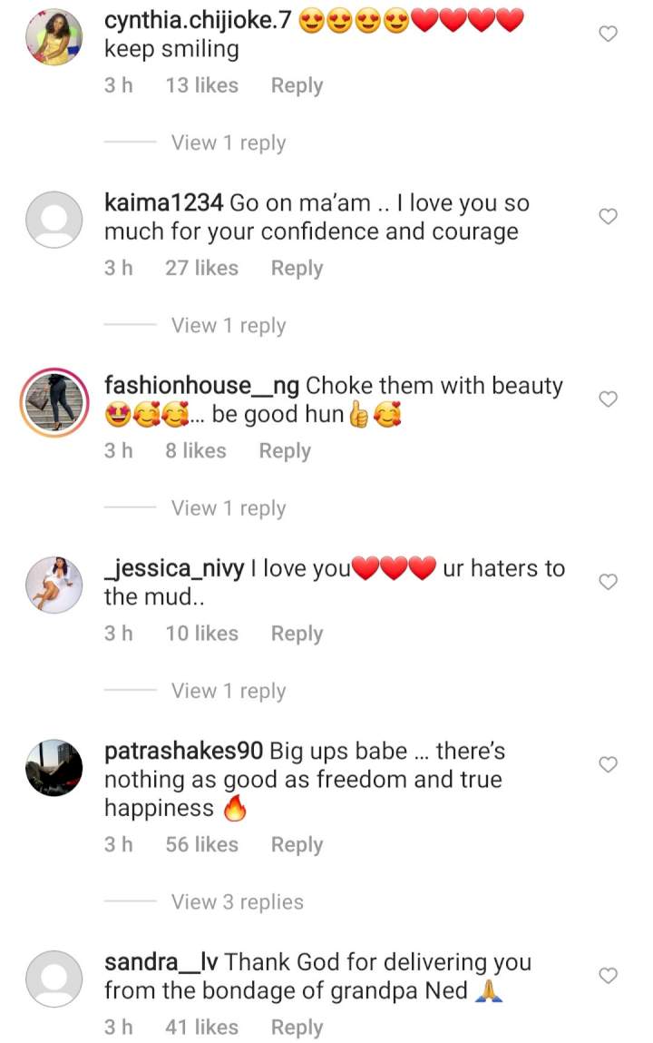 Nigerians leave messages of support for Laila Charani after her ex-husband Ned Nwoko accused her of being with another man, getting plastic surgery, and more 