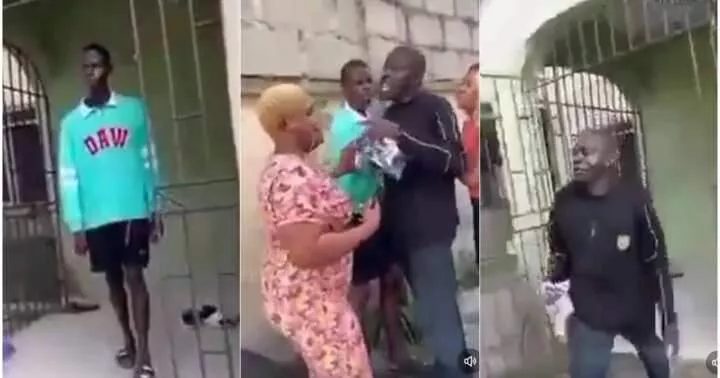Nigerian Dad Catches 21-Year-Old Son at Sugar Mummy's House (Video)