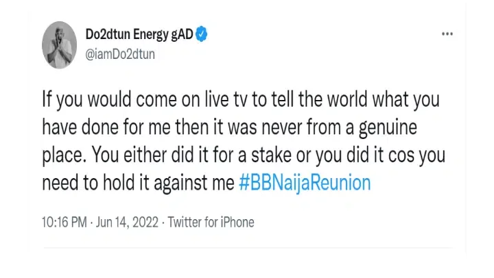 'Shut up' - Angel flares up after media personality, Dotun faulted her decision to mention all she did for Cross on live TV