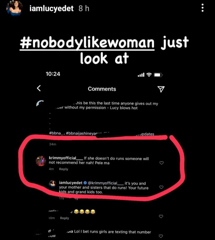 BBNaija's Lucy sends warning to the public as she shares message she received from a stranger