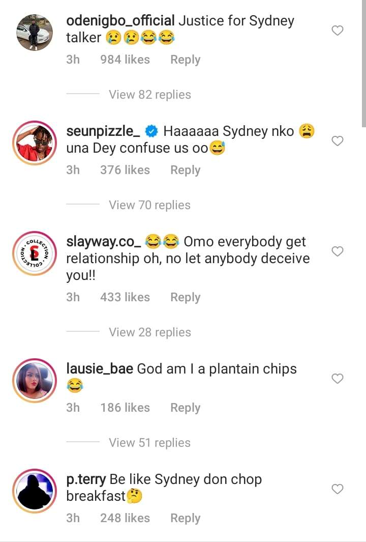 'Be like Sydney don chop breakfast' - Burna boy's PA, King Manny and Caramel Plugg make their relationship public; gifts her N1m (Video)