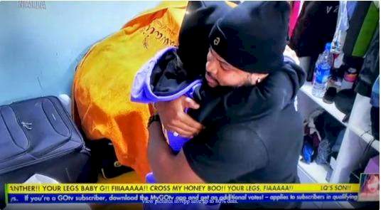 Bbnaija: Check Out Whitemoney's Reaction After He hugged Maria While she Cried For Nominating Him (Video)