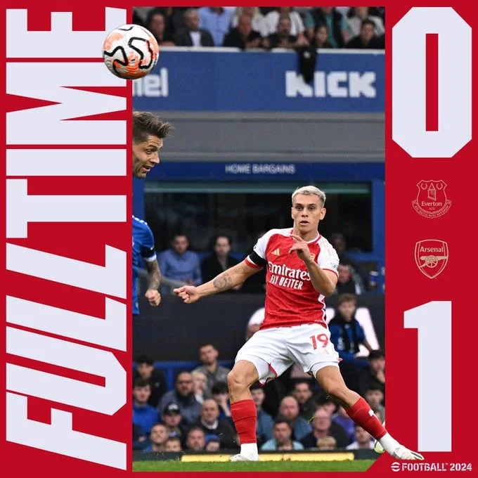 Full Time: Everton 0-1 Arsenal (Trossard)