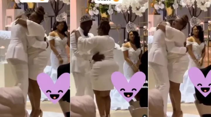 "This bride is not comfortable" - Groom shares intimate dance with his mother-in-law on wedding day(Video)