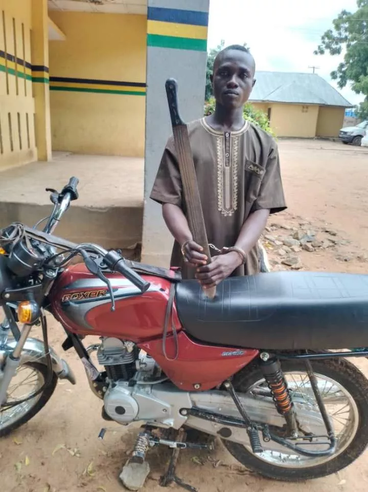 Police parade suspected serial killer who murdered Okada rider and stole motorcycle to raise money for his wedding in Niger state