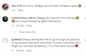 Speculations as Sheggz is spotted checking out photo of Modella
