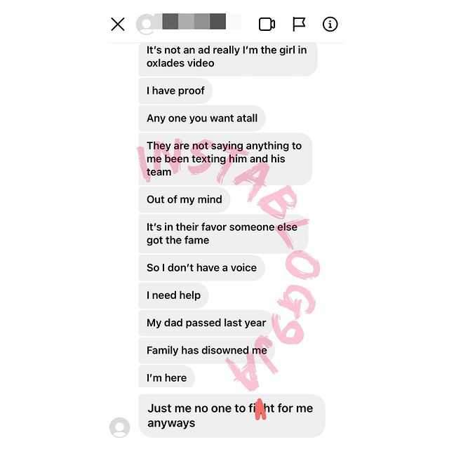 Lady in Oxlade's leaked tape calls him out once again for snubbing her after being disowned by family (Screenshots)