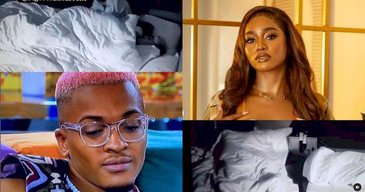 #BBNaija: "Sleeping with a stranger you just met" - Groovy and Beauty's 'under the duvet movements' sparks reactions (Video)