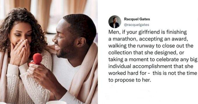 "Break up with your man if he proposes to you the moment you are being celebrated for a personal accomplishment" - Professor tells women