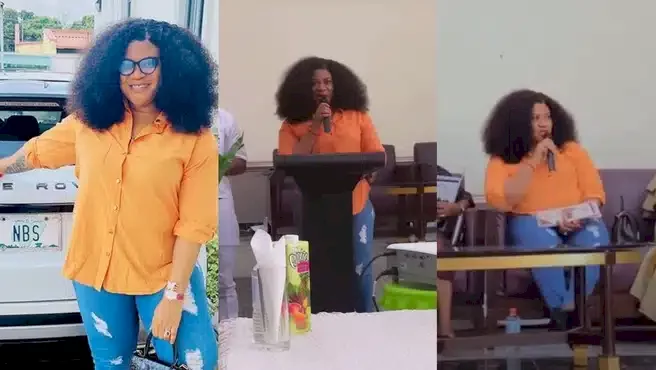 'Someone said I can never be invited to a reasonable gathering' - Nkechi Blessing knocks scoffers as she attends seminar