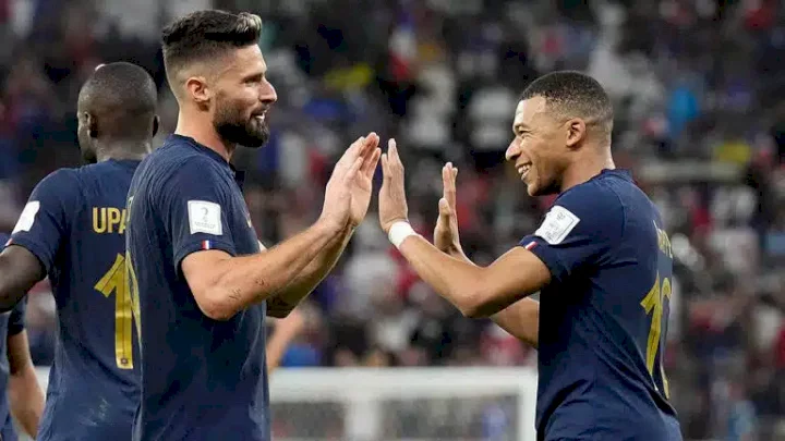 Giroud and Mbappe make history as France knock out Poland from World Cup