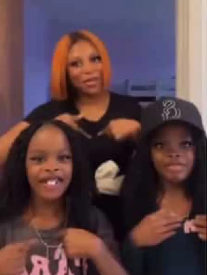 Naira Marley's twin daughters dancing to Davido's 'unavailable' challenge goes viral (Video)