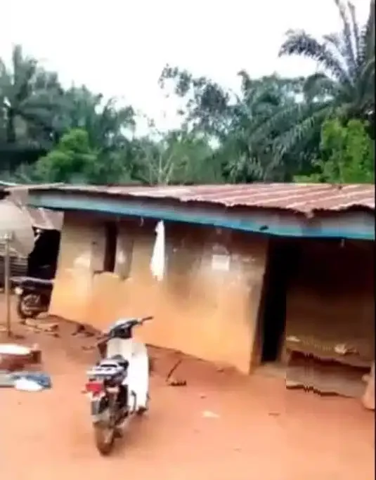 Nigerian man upgrades father's mud house to twin duplex (Video)