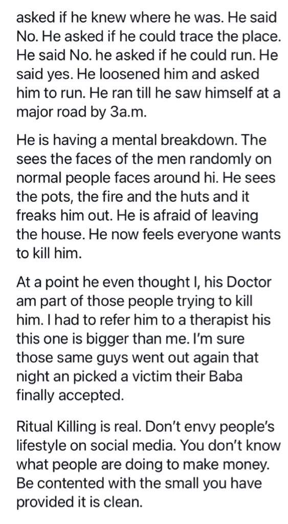 Doctor narrates how boy narrowly escaped from the hands of ritualists