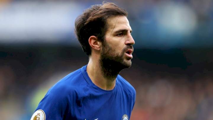 EPL: Cesc Fabregas reacts as Chelsea confirm player to leave Stamford Bridge