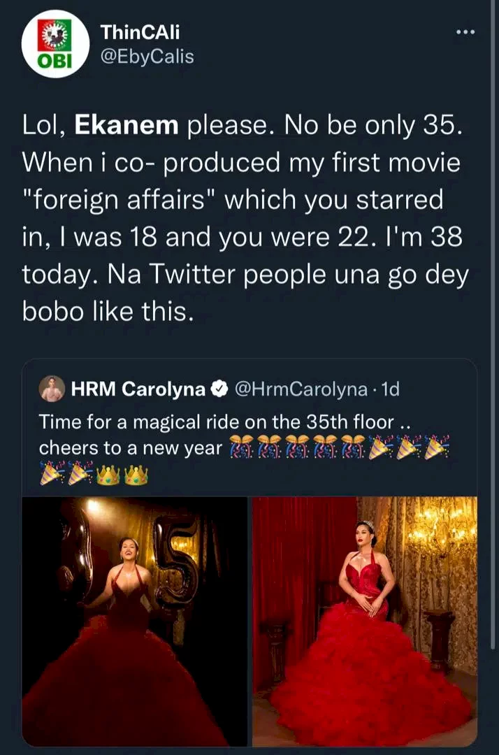 'I watched your first movie, how I take senior you' - Caroline Danjuma's real age exposed after celebrating 35th birthday