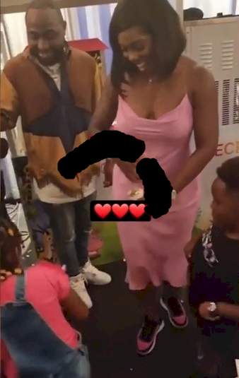 Singer, Tiwa Savage spotted blowing off steam at Davido son's party amidst tape controversy (Video)