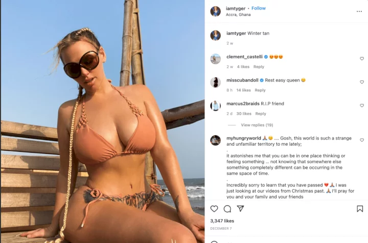 American Instagram model dies in a hotel room in Ghana after flying in to 