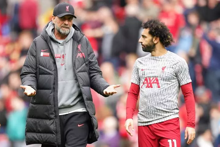 Liverpool's Mo Salah and Jurgen Klopp - Imago