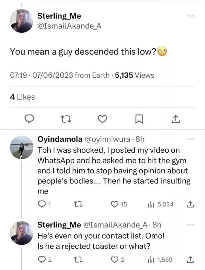 Nigerian lady calls out schoolmate who body-shamed her