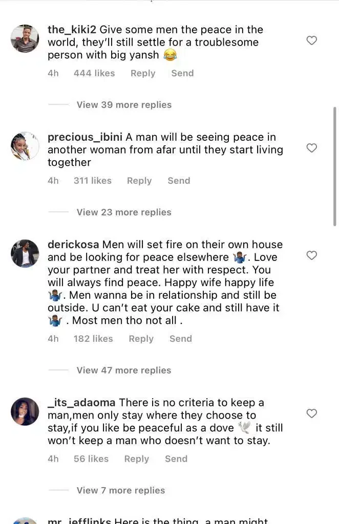 'No man can be stolen, they only settle wherever they find peace' - Lady stirs discussion