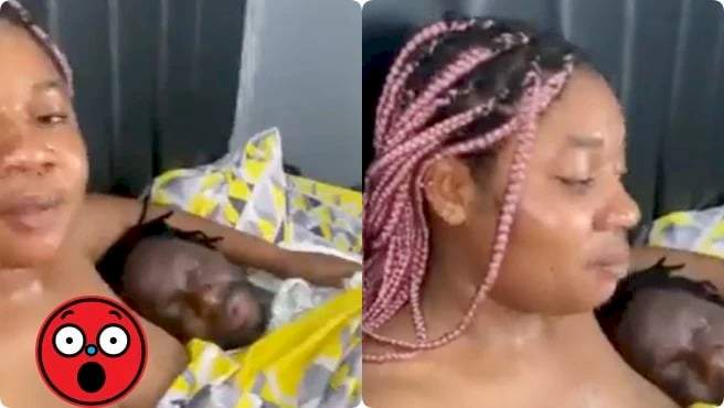 'He's sweeter than my husband' - Married lady shares video in bed with Comedian Klint Da Drunk