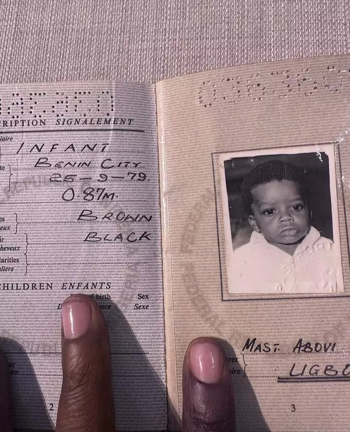 'So this man don old' - Comedian Bovi's age on his international passport causes buzz (Photo)
