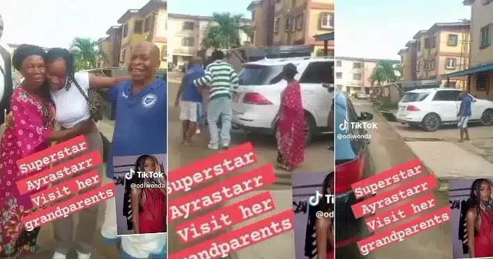 'Why them dey live for here?' Reactions trail video of Ayra Starr visiting grandparents